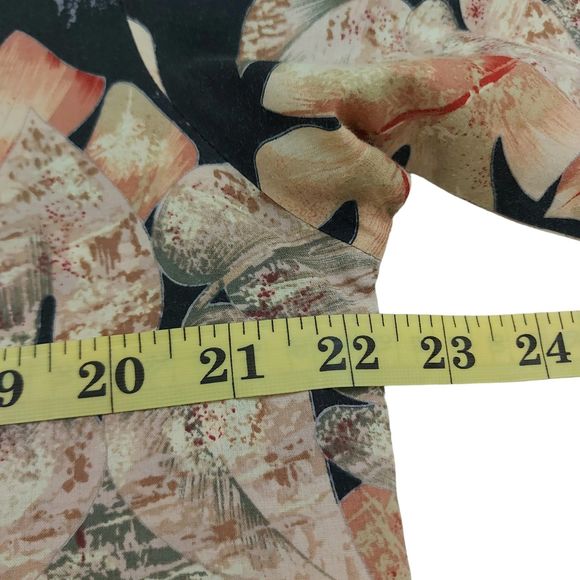 Tori Richard Hawaiian Shirt Mens Small Black Beige Short Sleeve Cotton Summer - Picture 9 of 11